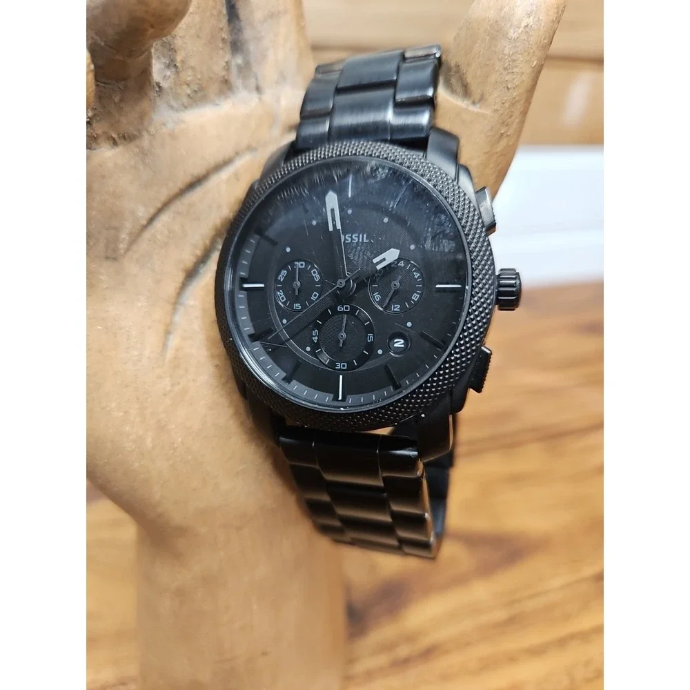 Fossil FS6015 Chronograph Analog Watch Black 5 Hands 5 ATM